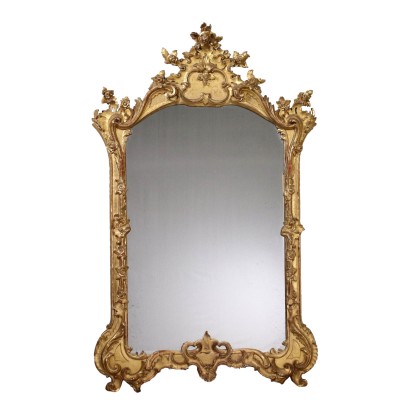 Eklektischer Spiegel Holz - Italien XIX Jhd