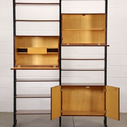 Bookcase Teak Brass Italy 1960s