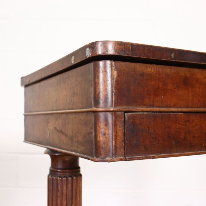 Charles X Working Table Walnut - Italy XIX Century