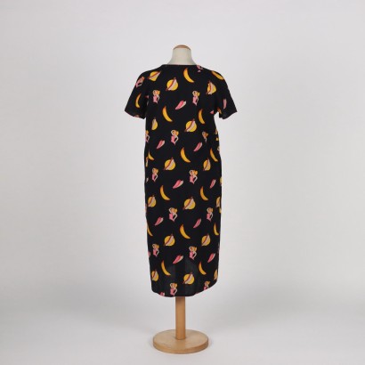 Pop Art Style Dress Cotton - Italy 1970s-1980s Size 14