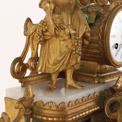 antiquariato, orologio, antiquariato orologio, orologio antico, orologio antico italiano, orologio di antiquariato, orologio neoclassico, orologio del 800, orologio a pendolo, orologio da parete,Parigina in Teca