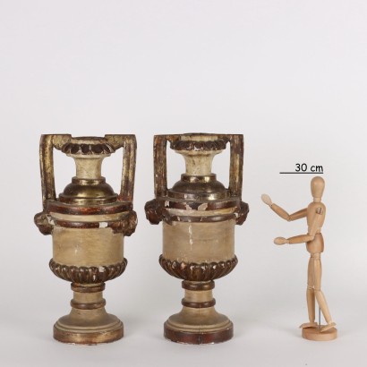 Paire de Vases Néoclassiques Bois - Italie XVIII Siècle