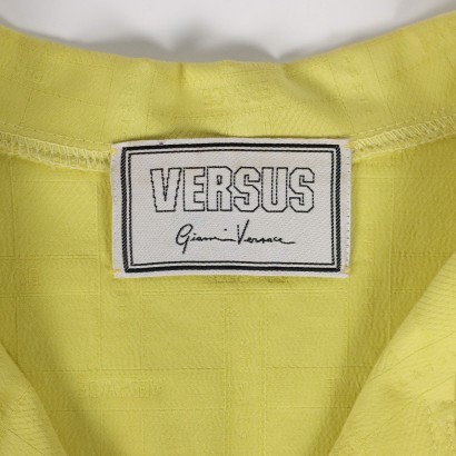 giacca versus, versus versace, versace vintage, moda milano, moda vintage,Giacca Vintage Versus Gialla