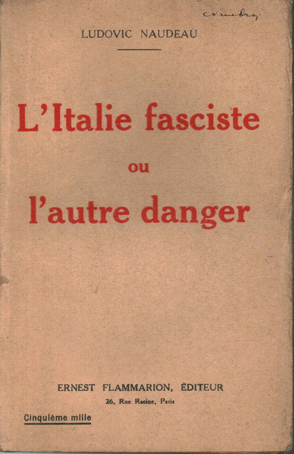 La Italia fascista o el apóstrofe
