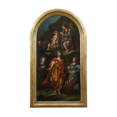 Religious Subject Oil on Canvas Italy XVII-XVIII Century
