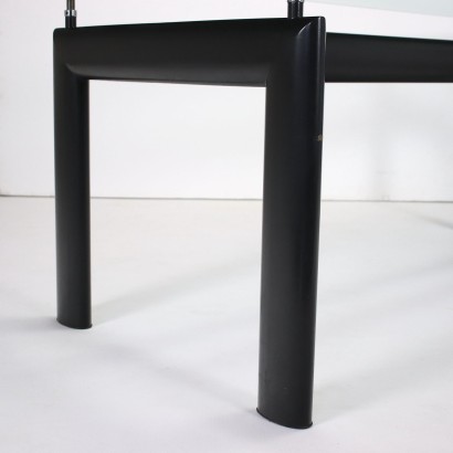 Table LC6 Cassina Metal Glas Italy 1980s