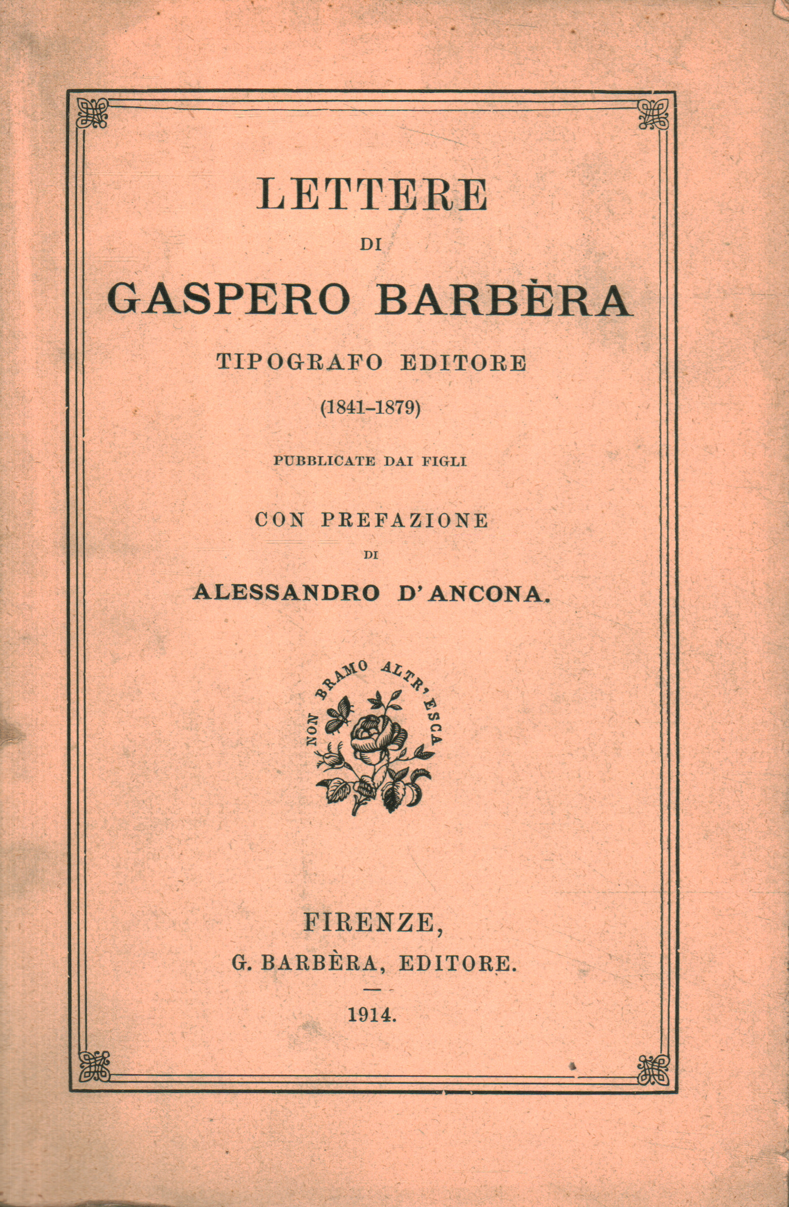 Letters by Gaspero Barbèra typographer%