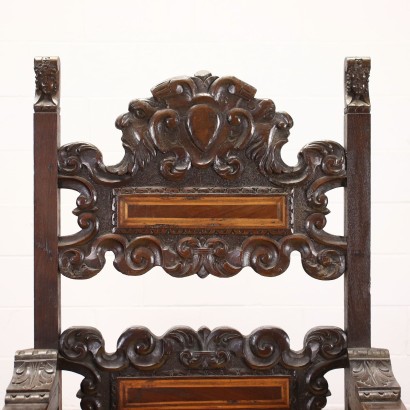 Paire de Fauteuils Baroque Noyer Italie XVII Siècle