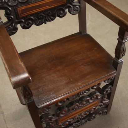 Paire de Fauteuils Baroque Noyer Italie XVII Siècle