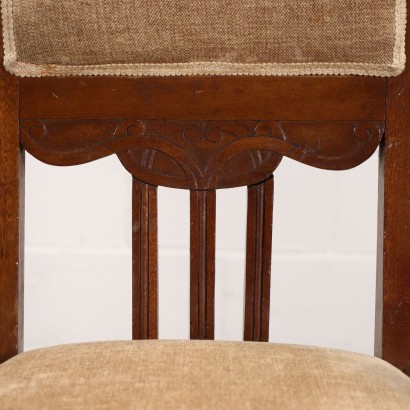 antique, chaise, chaises anciennes, chaise ancienne, chaise italienne ancienne, chaise ancienne, chaise néoclassique, chaise du XIXe siècle, Paire de sièges Liberty en merisier