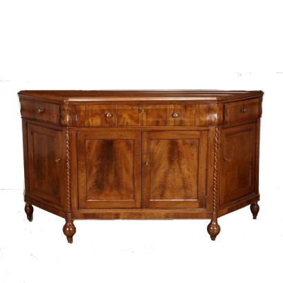 Louis Philippe Sideboard Nussbaum Italien XIX Jhd