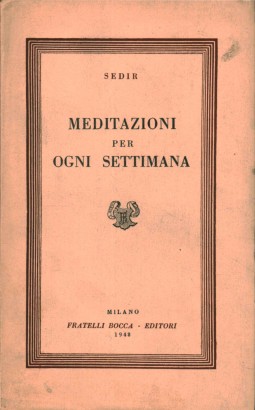 Meditazioni per ogni settimana