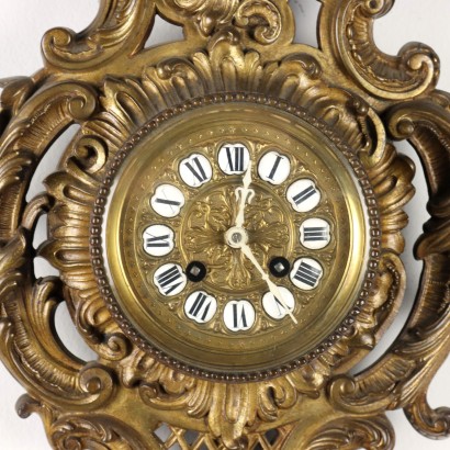 Rococo Style Wall Clock Bronze Italy XIX Century