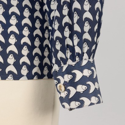 vintage, abbigliamento vintage, moda vintage, vintage italiano, roberta di camerino, camicia vintage , seta ,Camicia Vintage Roberta di Camerino