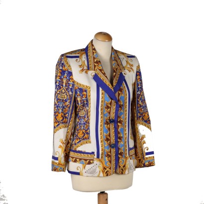 Renato Nucci Jacket Silk Size 10 France 1980s