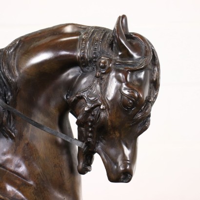 A. Barye & Emile G. Bedouin on Horseback Bronze - France XX Century