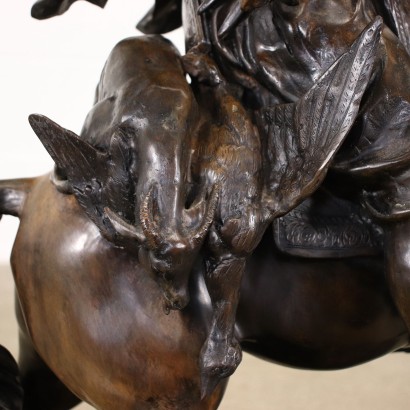 A. Barye & Emile G. Bedouin on Horseback Bronze - France XX Century