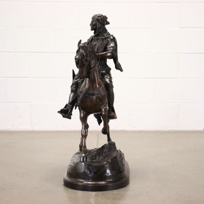 Bédouin à Cheval A. Barye et E. Guillemin Bronze France XX Siècle