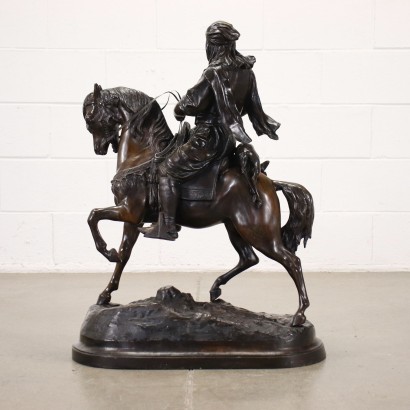 A. Barye & Emile G. Bedouin on Horseback Bronze - France XX Century