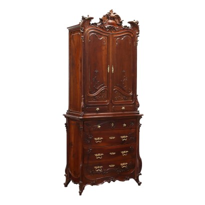 Baroque Style Sideboard Walnut France XIX-XX Century