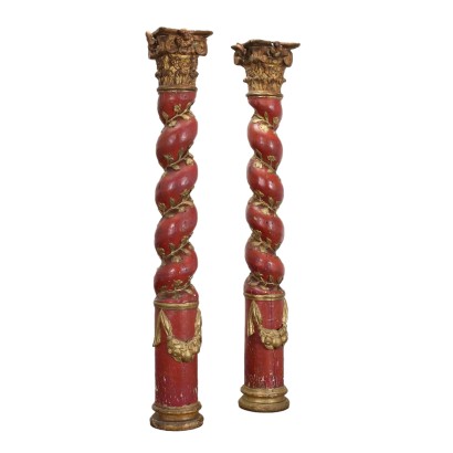 Coppia di Colonne Tortili