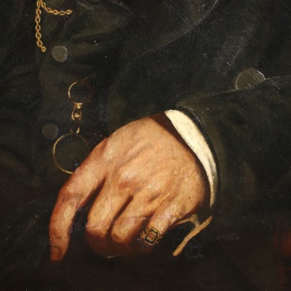 Male Portrait Oil on Canvas XIX Century