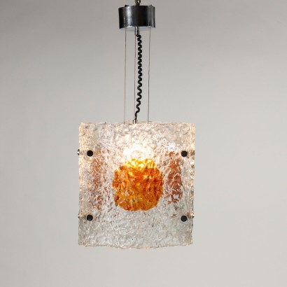 Ceiling Lamp Glass Italy 1970s