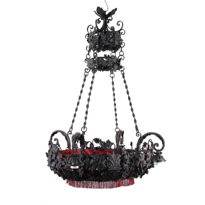 Liberty Chandelier Metal Italy XX Century