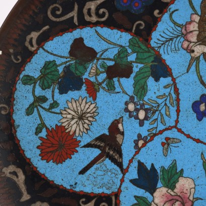 Cloisonnè Plate Copper Japan XIX-XX Century