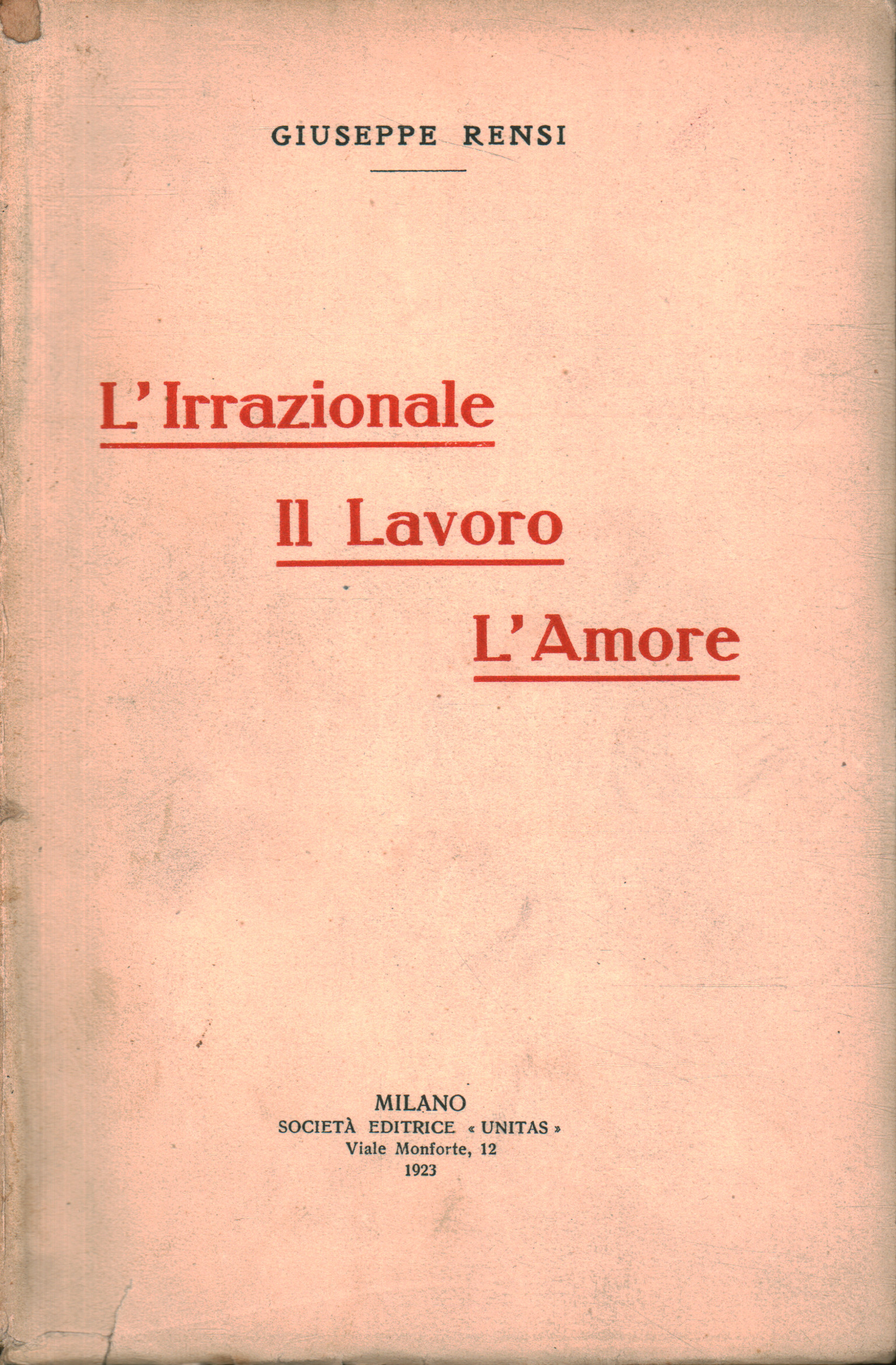 L'irrazionale il lavoro, l0apost,L'irrazionale il lavoro, l0apost