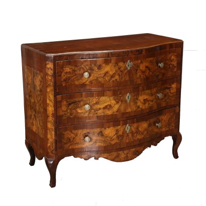 Commode Baroque Noyer Italie XVIII Siècle