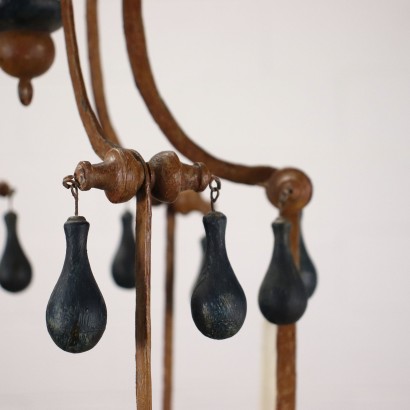 ANILLA0145529_891204 Lampadario in Metallo e Legno Laccato