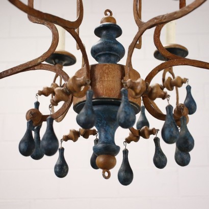 ANILLA0145529_891207 Lampadario in Metallo e Legno Laccato