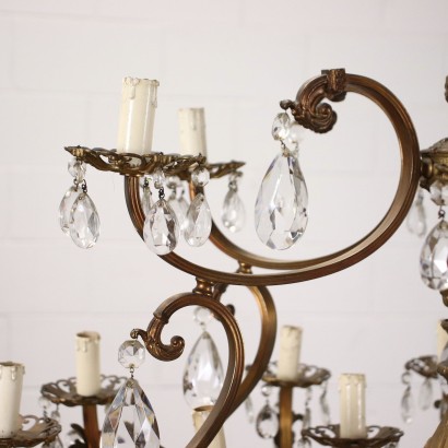 Chandelier Bronze Italy XX Century