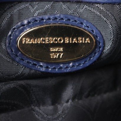 borsa, borsa a mano, biasia, francesco biasia, borsa francesco biasia, made in italy, secondhand, pelle, vera pelle,Borsa Dettagli Blu Francesco Biasia