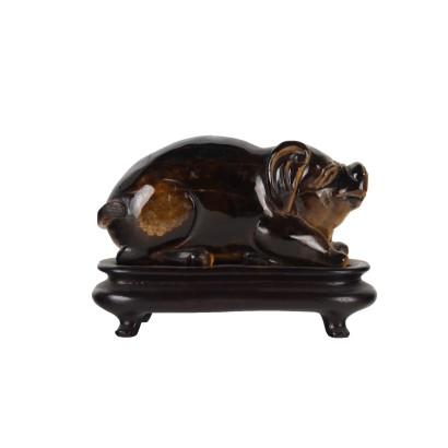 Tigerauge Steinskulptur China XX Jhd