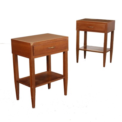 Pair of Bedside Tables Teak Italy 1960s
