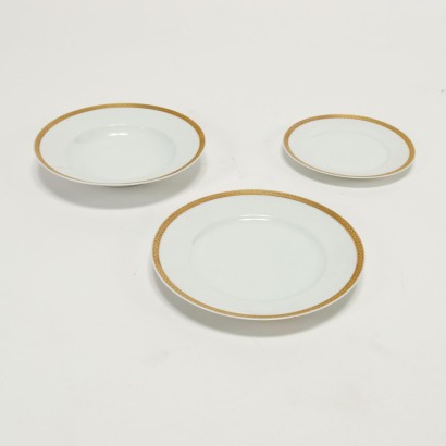 Service d\'Assiettes Man Fraureuth Porcelaine Allemagne XX Siècle