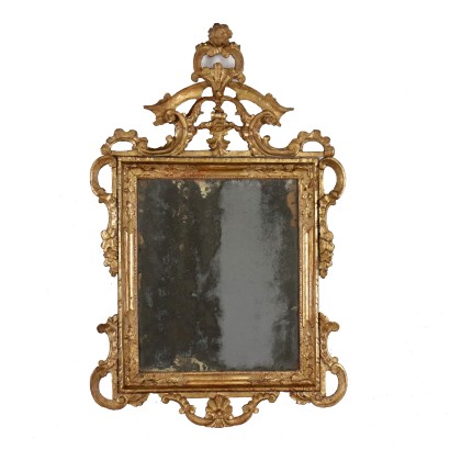 Miroir Baroque Bois Italie XVIII Siècle