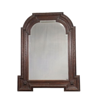 Neo-Renaissance Mirror Walnut Italy XIX Century