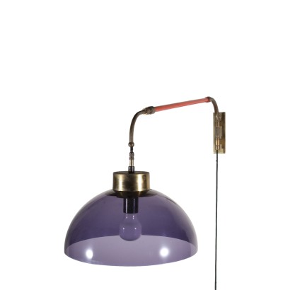 Vintage 1960s Lamp Metal Brass Italy