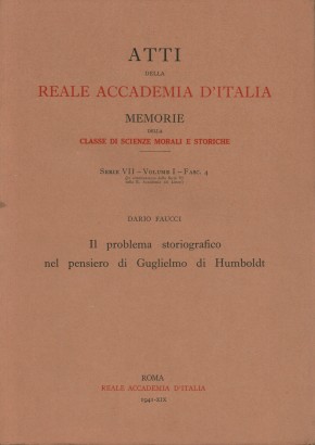 Atti della Reale Accademia d'Italia. Serie VII. Volume I. Fascicolo 4