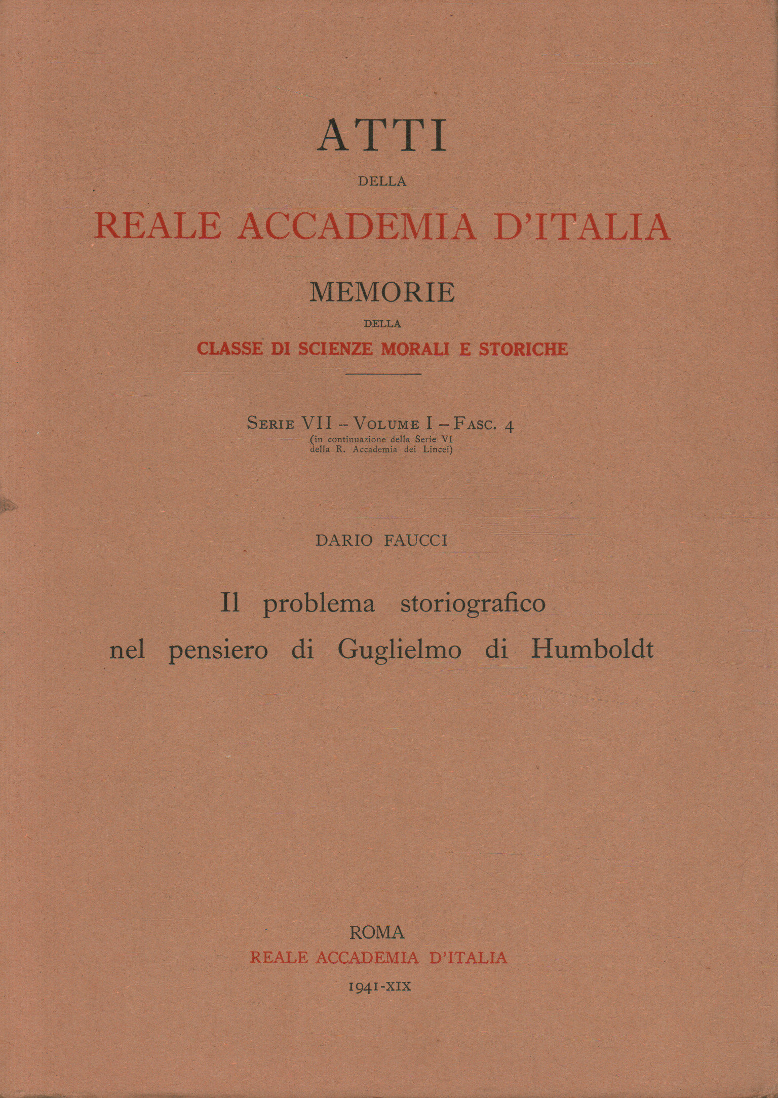 Libri - Filosofia - Contemporanea ,Atti della Reale Accademia d'It