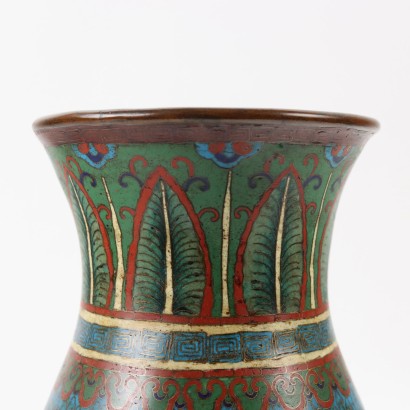 antiquariato, vaso, antiquariato vaso, vaso antico, vaso antico italiano, vaso di antiquariato, vaso neoclassico, vaso del 800,Vaso Cloisonnè di Tipo Shippo