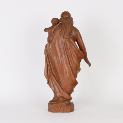 antiquariato, scultura, antiquariato scultura, scultura antica, scultura antica italiana, scultura di antiquariato, scultura neoclassico, scultura del 800,Madonna con Bambino in Terracotta