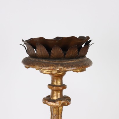 Baroque Style Torch Holder Wood Italy XVIII Century