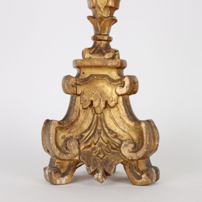 Baroque Style Torch Holder Wood Italy XVIII Century