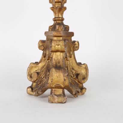 Baroque Style Torch Holder Wood Italy XVIII Century