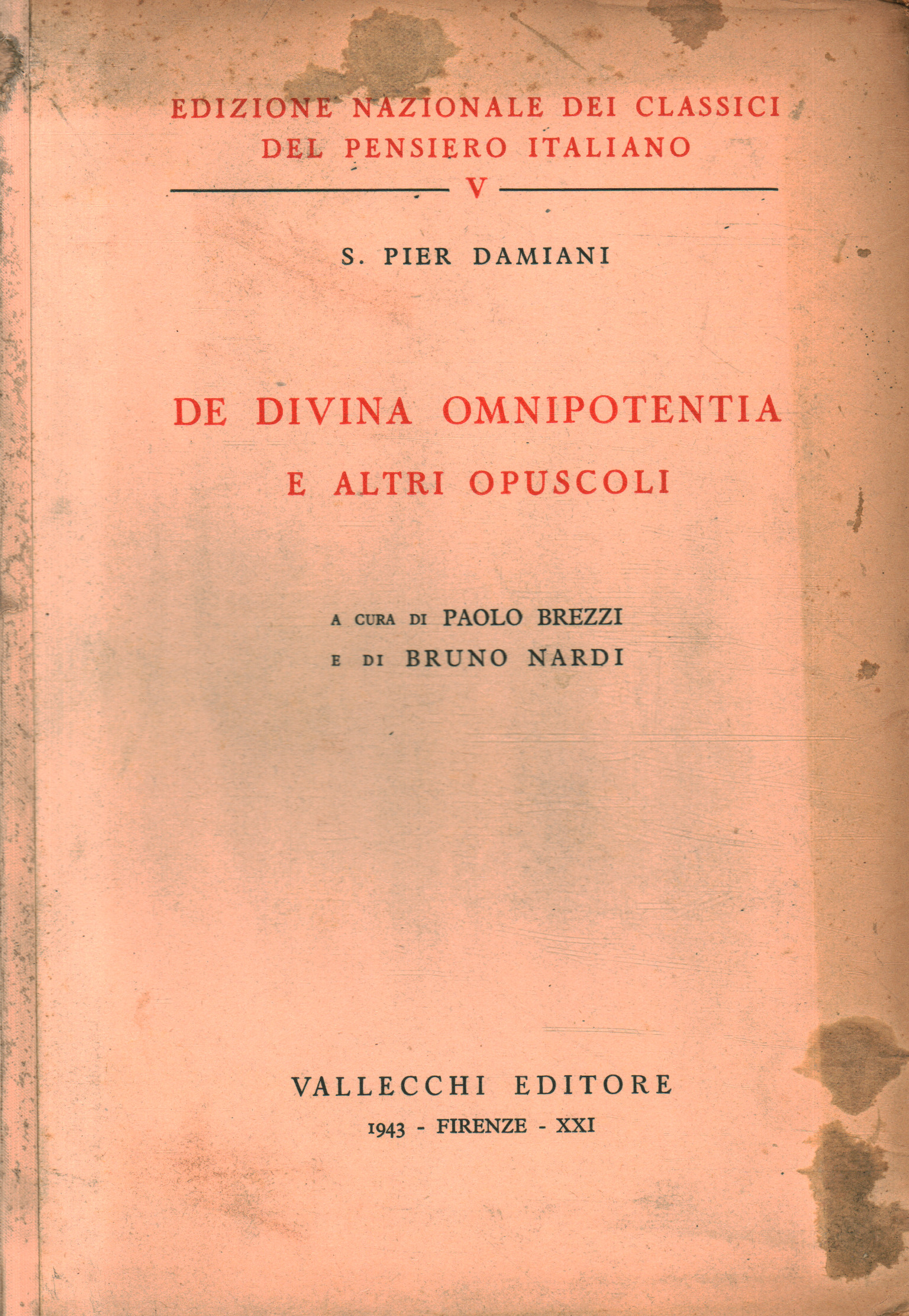 De divina omnipotentia and other booklets