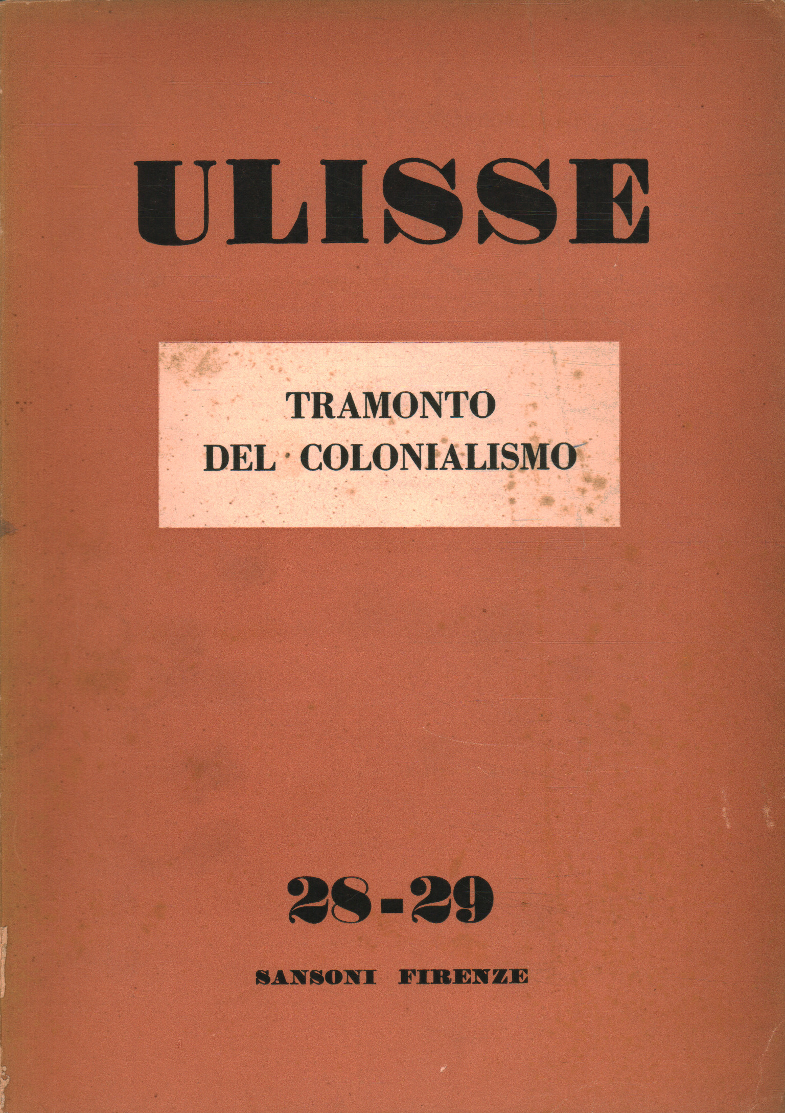 Ulisse Anno XI Vol. V, Numero 28-29.%